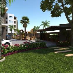 Memorial Park 3d Rendering Visualization Duplex with out car parking