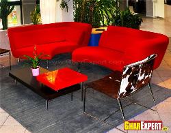 Red Color Sofa Set Interior Design Photos
