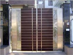 gate design stainless steel strips door  front gate desion