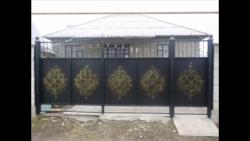 Wide Iron main gate in black color 13ft wide x 37ft long