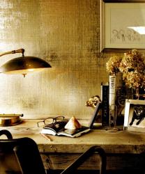 rustic texture wallpaper for study room Interior Design Photos