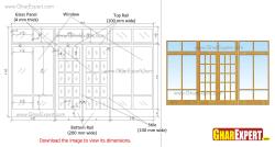 Large windows and glass panel door Interior Design Photos