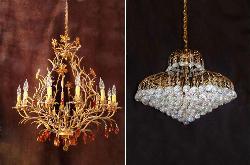Crystal Chandeliers with Metal Finish  Chandeliers