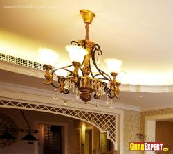 Antique 6 shades chandelier for drawing room  More shade design