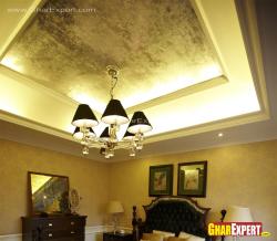 Suspended ceiling design with cozy lighting in bedroom 4 dedroom