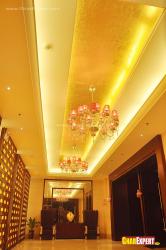 Hotel lift lobby ceiling  design Crain rope for lifting