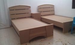 Single bed in wood Interior Design Photos