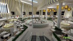 3D Modern Interior Shopping mall - Restaurant Design Shops ellivation 