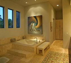 Bathroom Decor with Corner Bathtub Interior Design Photos