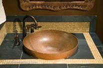 Exotic Bathroom Style in Bronze Metal Metal chajja