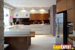 modular kitchen in large area  Interior Design Photos