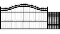 curved main gate and side gate net design Design of  front gate