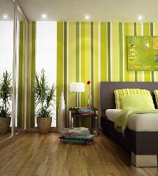 Green Stripes for Wall Decoration Interior Design Photos