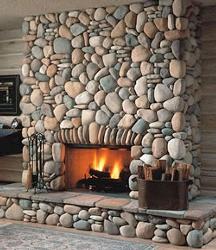 Stone Wall Cladding Design for Fire Place Interior Design Photos