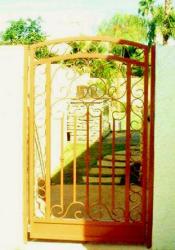 small wrought iron gate for backyard  Interior Design Photos