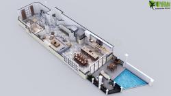 3D Luxury Floor Plan Design Rendering For Residential Home Lux