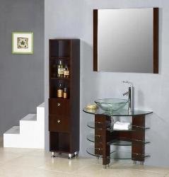 Multi Glass Shelves in Bathroom Interior Design Photos