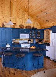Wooden made kitchen ceiling of contemporary style Interior Design Photos
