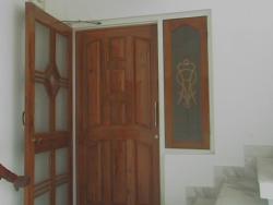 Teak wood  composite panel door with mesh door  of door  of lobby