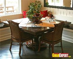 Wooden Dining Set Interior Design Photos