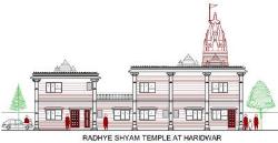 2D drawing temple design Marriage hall 2d