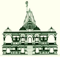 2 story temple design photo on 2D Marriage hall 2d