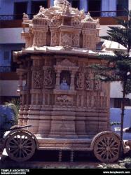 Temple on wheels structure constructed outside the temple Outside velvation