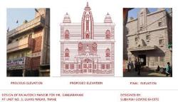 rajaveer Temple Design in 2D Marriage hall 2d