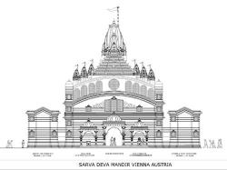 SARAVDEVA Temple design in 2D Marriage hall 2d