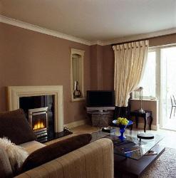 Fireplace in Living Area Interior Design Photos