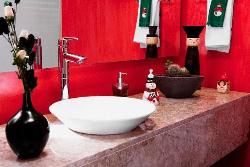 view of a Red bathroom Interior Design Photos