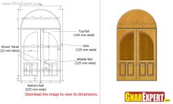 arched top wooden panel main double door  main door arches