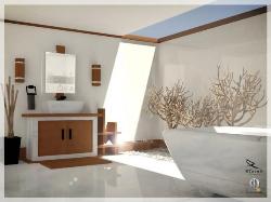 bathroom Partition design in woodan