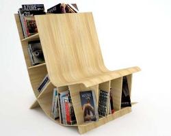 Chair and bookcase together Interior Design Photos
