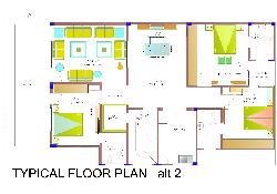 layout plan Designed 3bhk with garaj