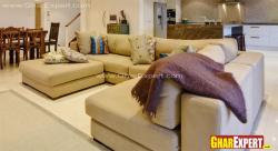 Upholstered sectional sofa set for living area Soffa set 