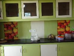 Kitchen in green Interior Design Photos