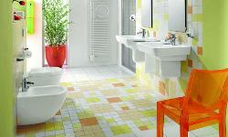 Colorful bathroom design Wardobe with colourful mica