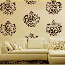 wall stencil pattern design for living room Stencil
