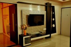 modern Multi layer LCD wall unit with concealed lights Interior Design Photos