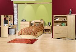 Wooden Furniture in Teen Bedroom Interior Design Photos