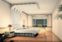 3D bedroom design with daylight window Interior Design Photos
