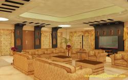 Majlis View showing wall decor and ceiling design Car show rooms