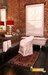 Bathroom with Unglazed Tile Interior Design Photos