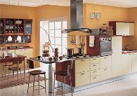 You could stand on 3 sides of this cooking range if you remove the chair Interior Design Photos