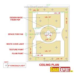 ceiling design 34 Map for plot size 34 x 55