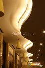 Curve ceiling lights looks beautiful. Portico desing