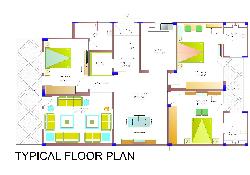 drawing 3bhk  in all design