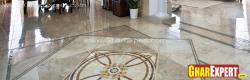 medallion marble flooring in lobby Interior Design Photos