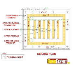 ceiling design 41 23ã—41 plot ka naksha 